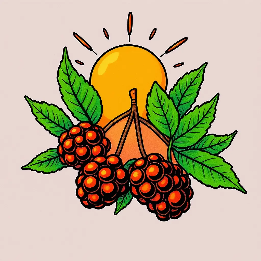 Schokoladenfarbiger Chokeberry im Sommer – eine tolle Ausmalvorlage.