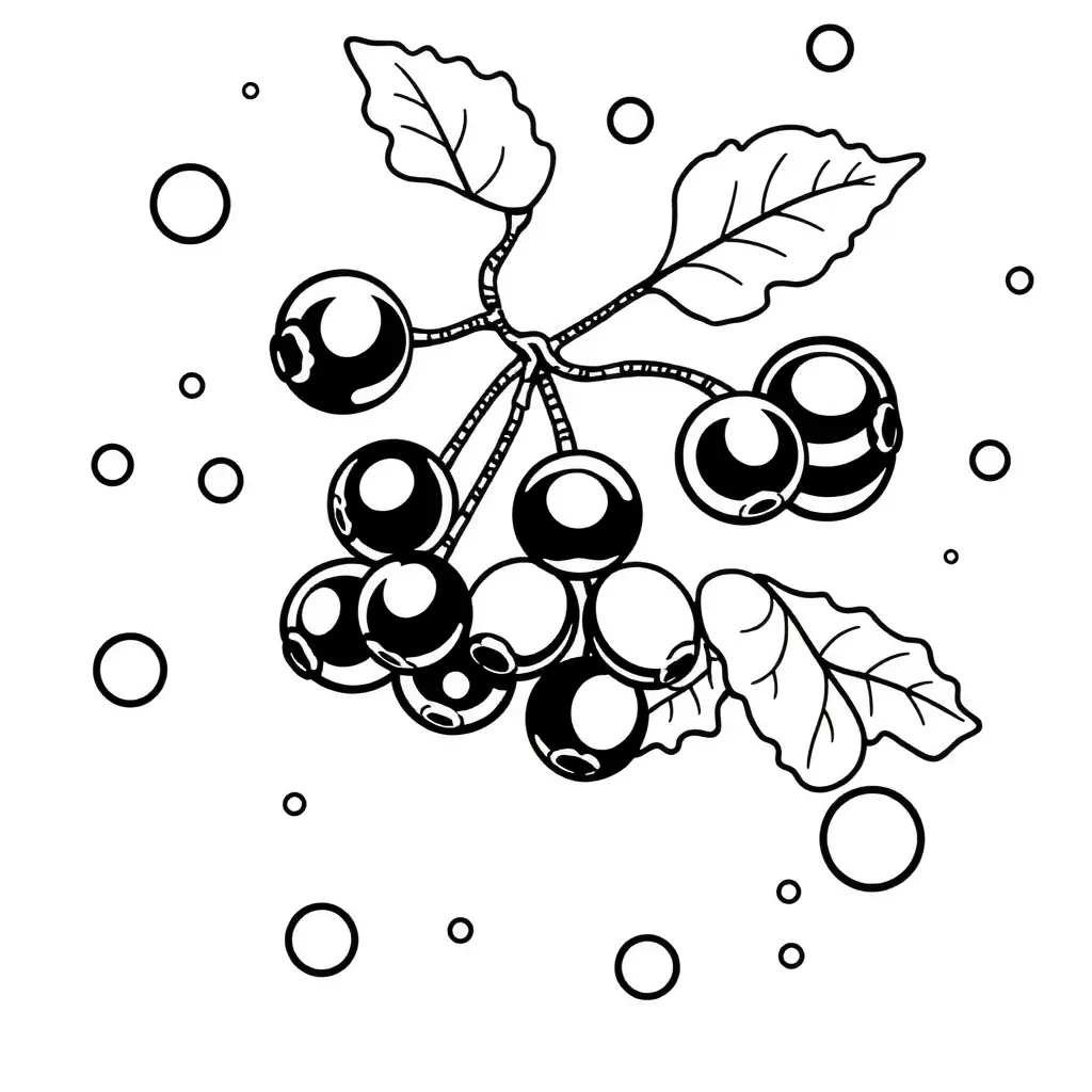 Schlichte Schwarz-Weiß-Illustration einer Chokeberry im Schnee. Ideal für Ausmalbücher oder als kostenlose Ausmalvorlage. Schlichte Schwarz-Weiß-Illustration einer Chokeberry im Schnee. Ideal für Ausmalbücher oder als kostenlose Ausmalvorlage.