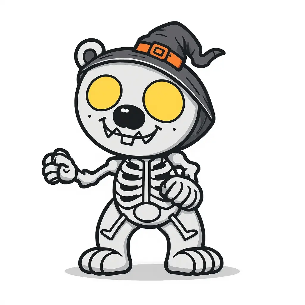 Cute Black and White Polar Bear Coloring Page Cute Black and White Polar Bear Coloring Page