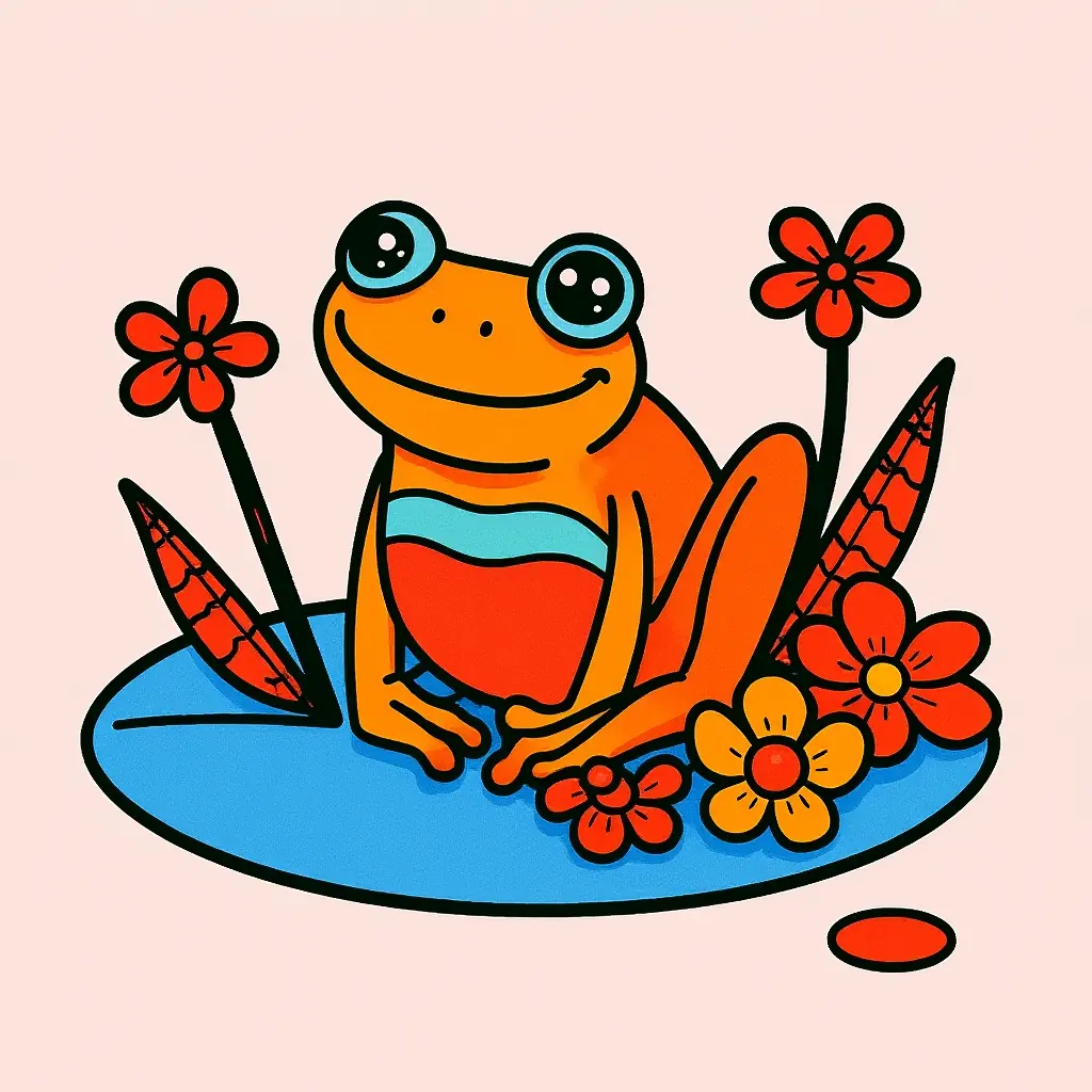 Kostenlose Ausmalbilder: Fröhlicher Frosch zum Ausdrucken!