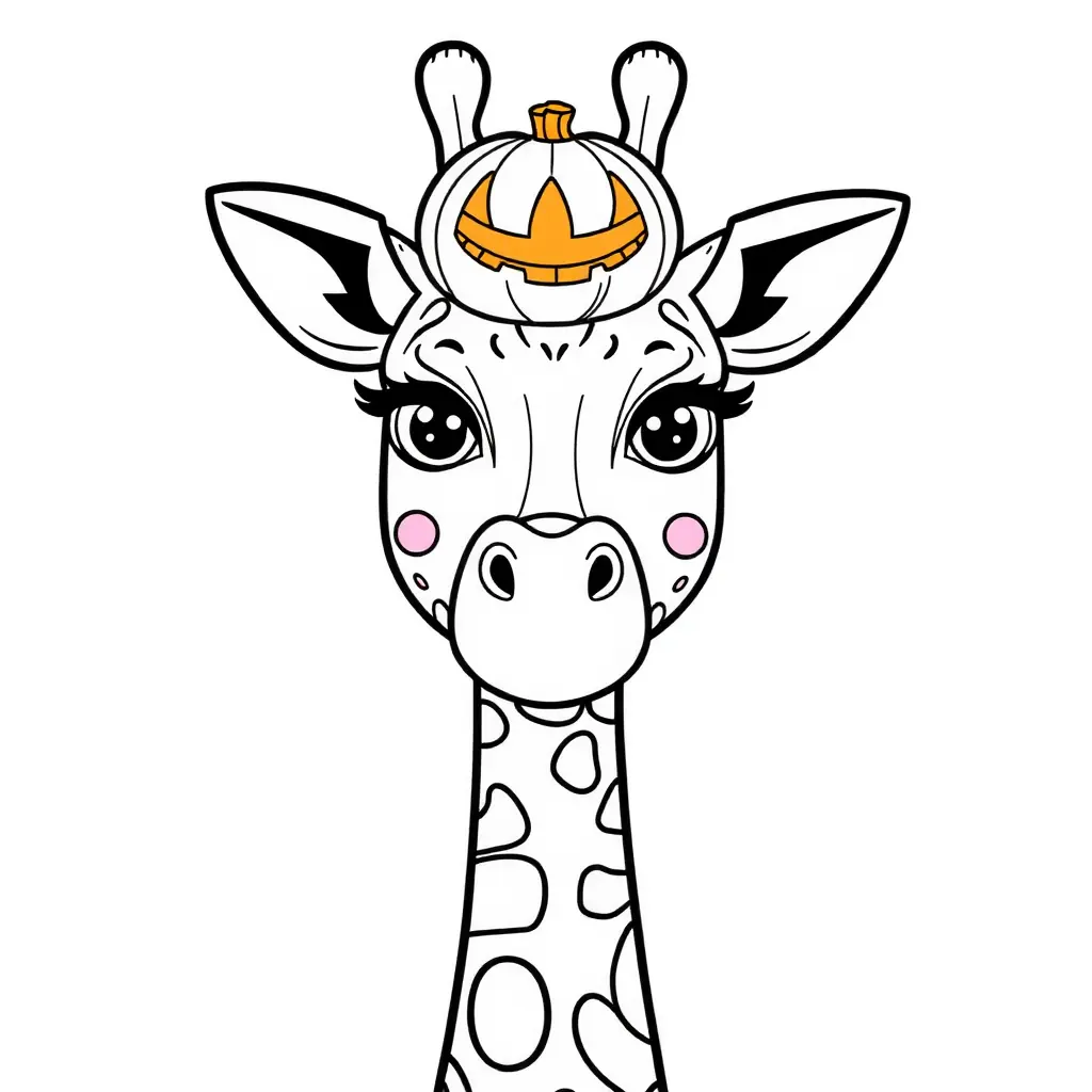 Eine einfache, schwarz-weiße Giraffen-Ausmalvorlage. Perfekt für kleine Künstler! Eine einfache, schwarz-weiße Giraffen-Ausmalvorlage. Perfekt für kleine Künstler!