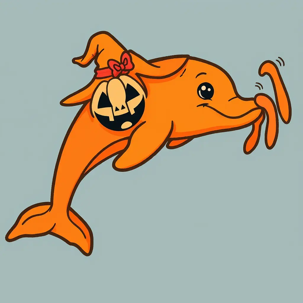 Ausmalbild zum Herunterladen - Ein niedlicher Delfin Ausmalbild zum Herunterladen - Ein niedlicher Delfin