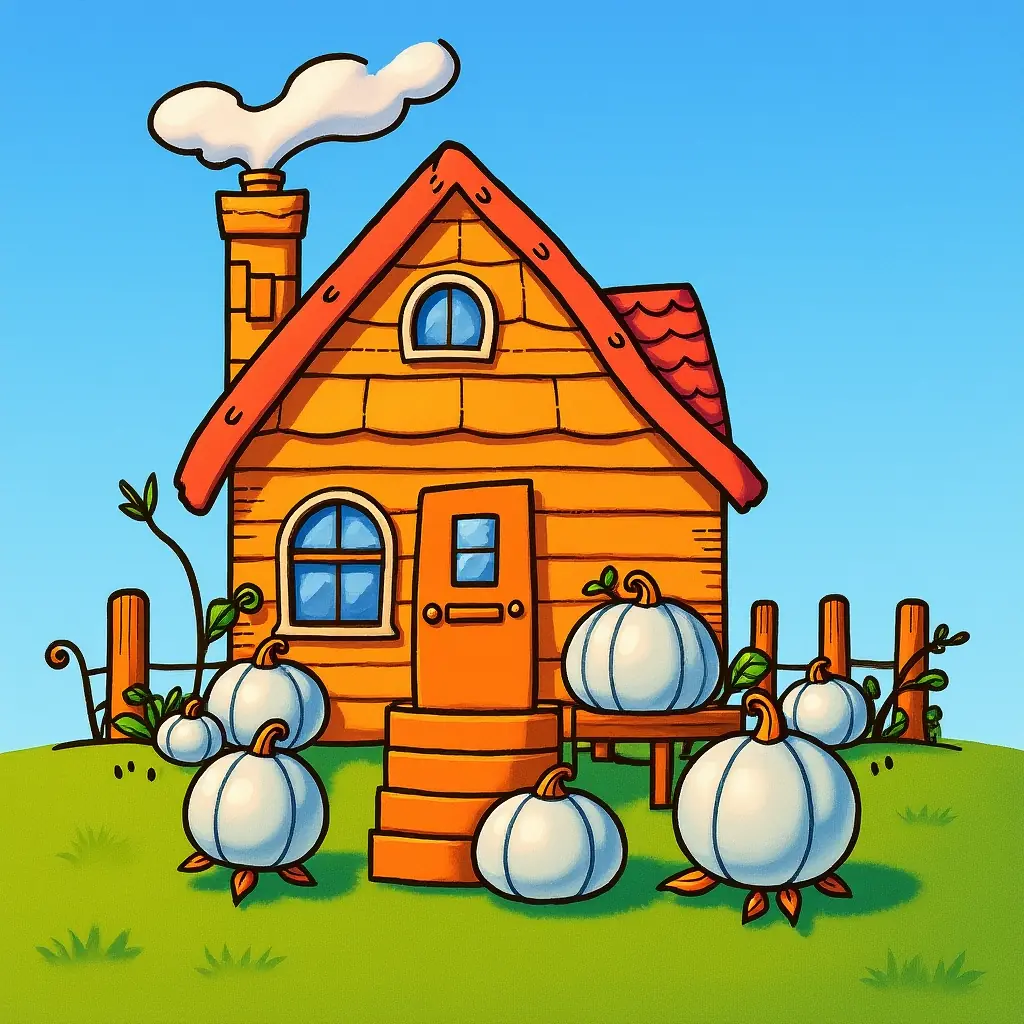 Ausmalbild Herbsthaus mit Kürbissen, ideal zum Ausmalen. Ausmalbild Herbsthaus mit Kürbissen, ideal zum Ausmalen.