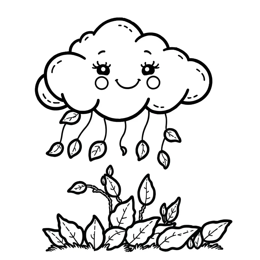 Ein herbstliches Ausmalbild mit einem freundlichen Wolken-Motiv und fallenden Blättern. Perfekt für Kinder zum Ausmalen. Ein herbstliches Ausmalbild mit einem freundlichen Wolken-Motiv und fallenden Blättern. Perfekt für Kinder zum Ausmalen.