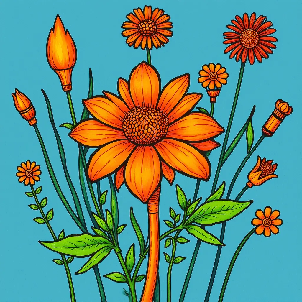 Farbige Vorschau: Entdecke die leuchtenden Farben der Kornblume! Farbige Vorschau: Entdecke die leuchtenden Farben der Kornblume!