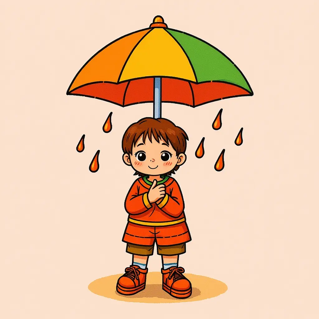 Ausmalbild zum Weltkindertag: Ein Junge unter einem Schirm, perfekt zum Ausmalen! Ausmalbild zum Weltkindertag: Ein Junge unter einem Schirm, perfekt zum Ausmalen!