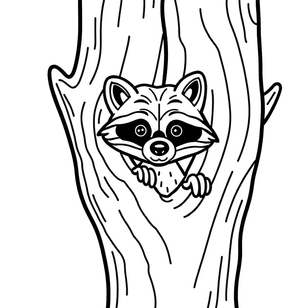 Ausmalbild Waschbär aus dem Wald - Kostenlos herunterladen Ausmalbild Waschbär aus dem Wald - Kostenlos herunterladen