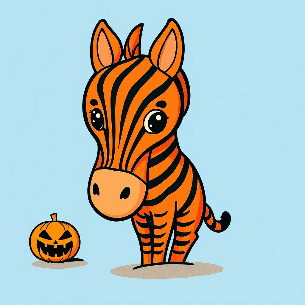 Entspanntes Schwarz-Weiß-Ausmalbild mit einem frechen Zebra. Entspanntes Schwarz-Weiß-Ausmalbild mit einem frechen Zebra.