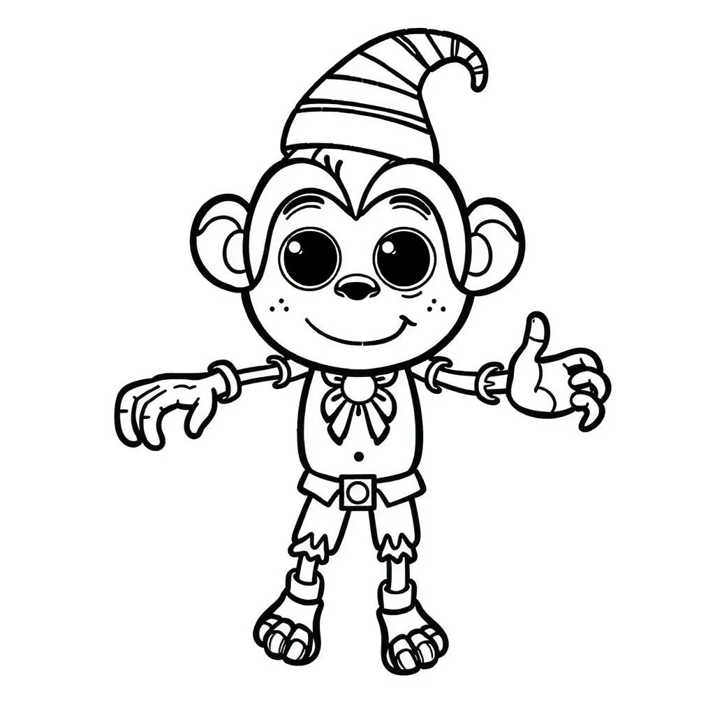 Cute Zombie Monkey Coloring Page Cute Zombie Monkey Coloring Page