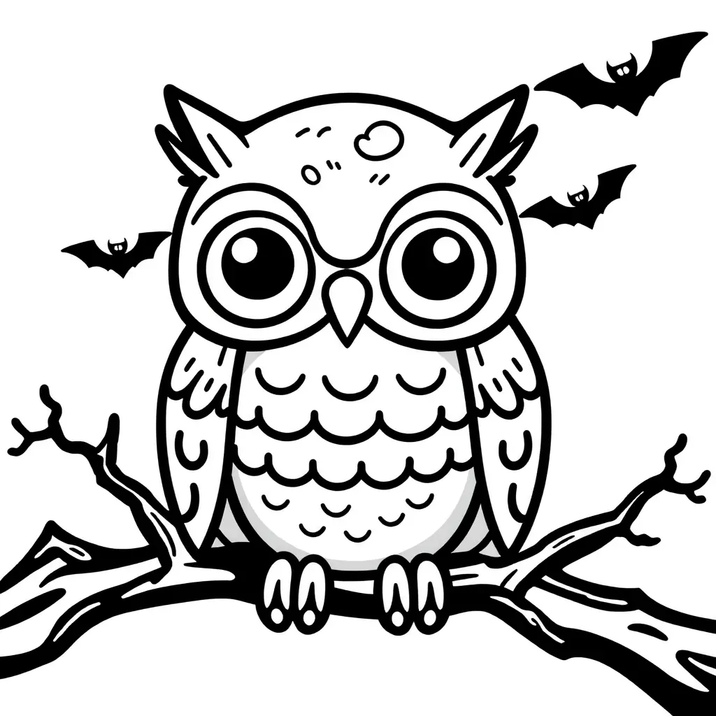Cute Zombie Owl Coloring Page Cute Zombie Owl Coloring Page
