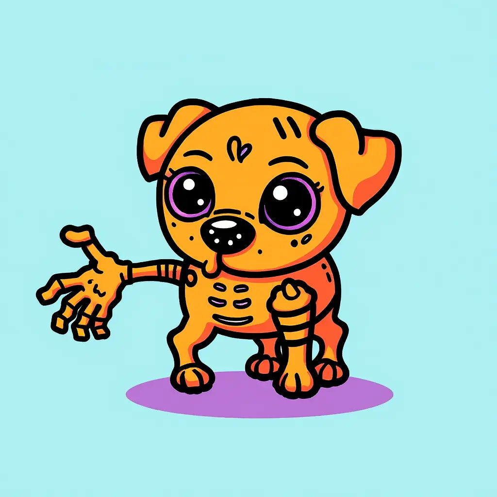 Ausmalbild Halloween – Süßer Zombie Hund zum Ausmalen! Ausmalbild Halloween – Süßer Zombie Hund zum Ausmalen!