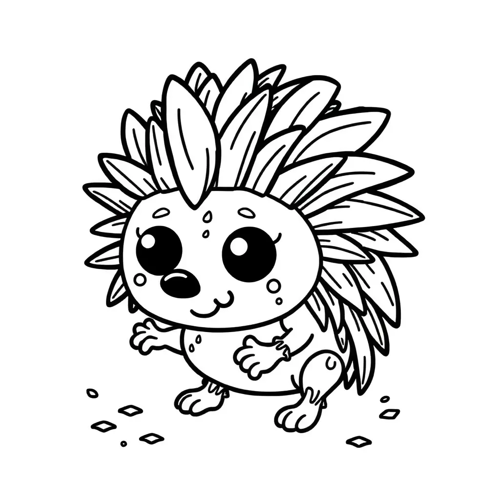 Cute Zombie Hedgehog Coloring Page Cute Zombie Hedgehog Coloring Page