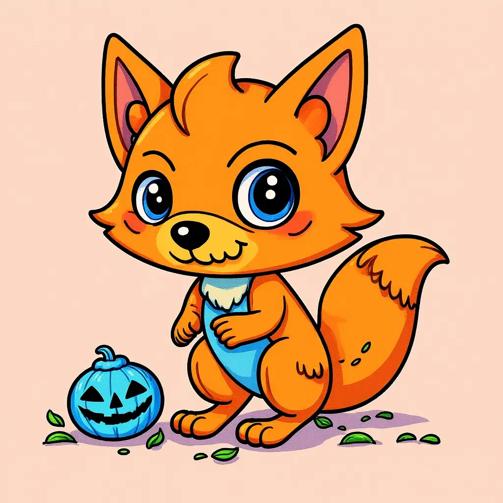 Cut ausmalbild. Einfaches Halloween-Fox-Ausmalbild. Cut ausmalbild. Einfaches Halloween-Fox-Ausmalbild.