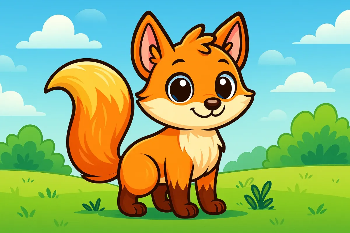 🦊 Ausmalbild: Süßer Fuchs zum Ausdrucken