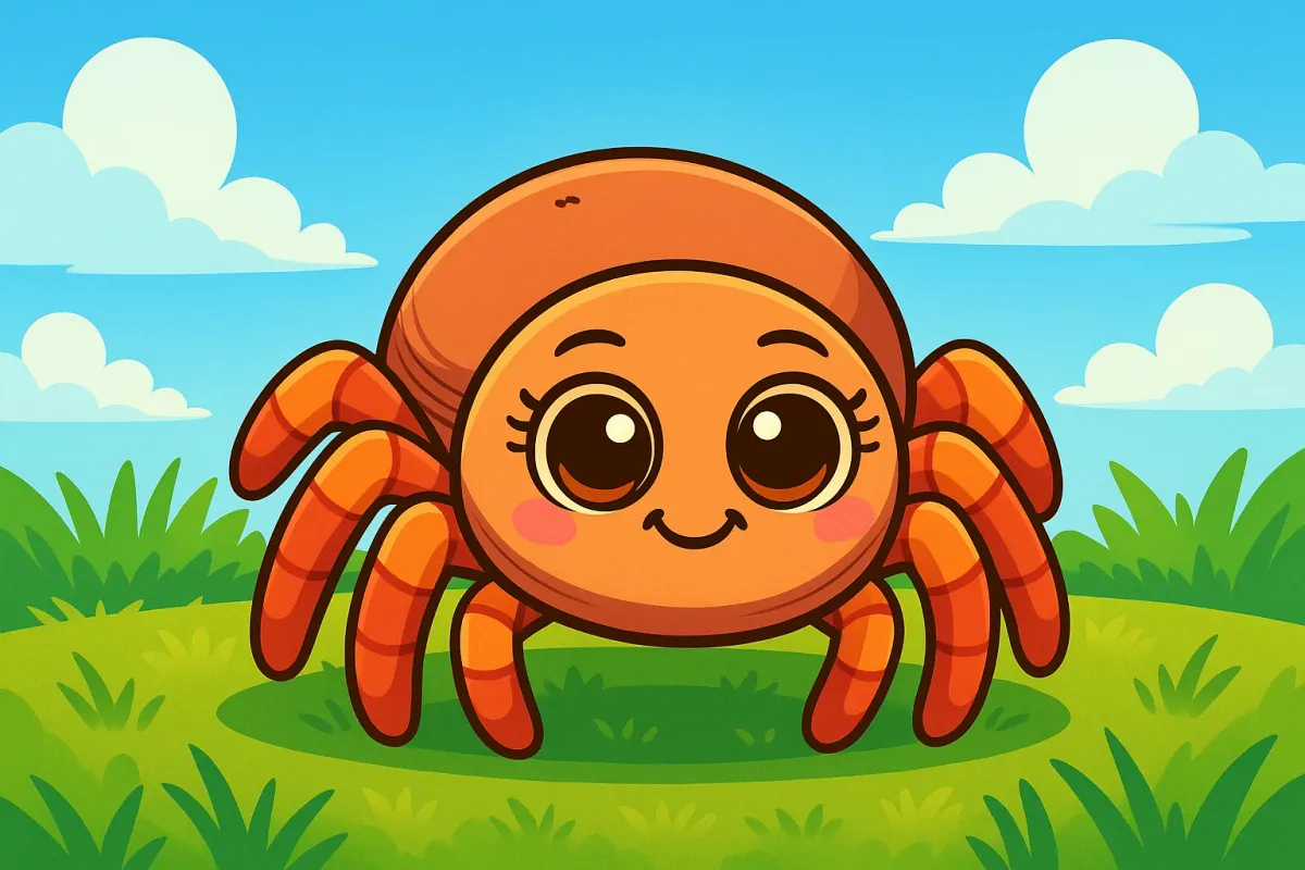 🕷️ Ausmalbild: Süße Spinne für mutige Ausmalfans