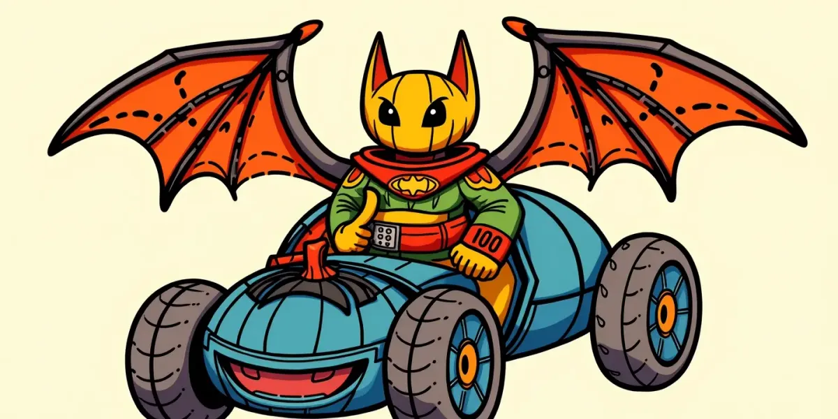 Malvorlage: Batmobil zu Halloween