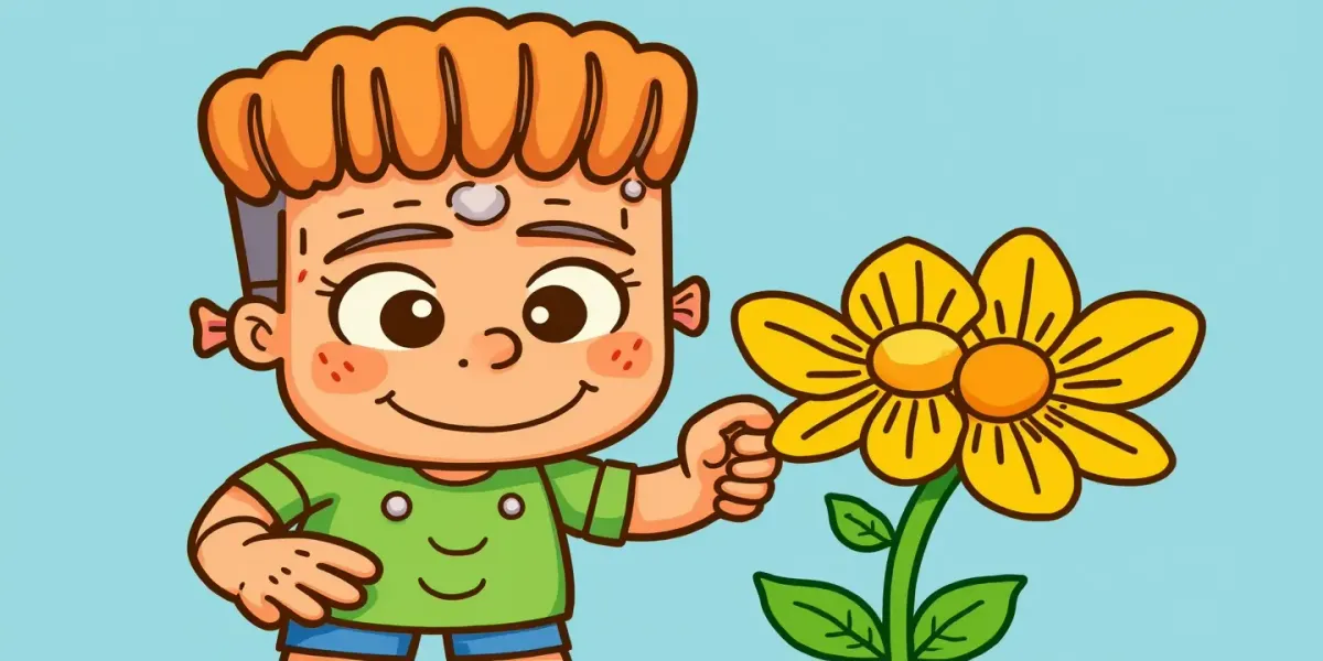 Frankenstein und eine Blume