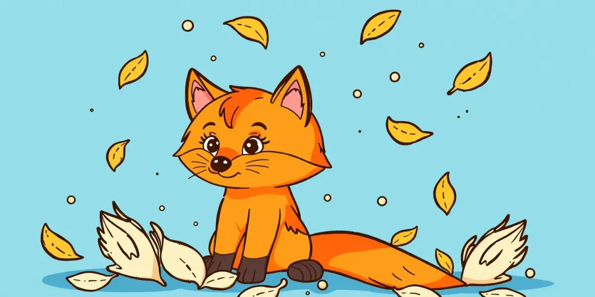 Kostenlose Ausmalbilder – Herbstlicher Fuchs