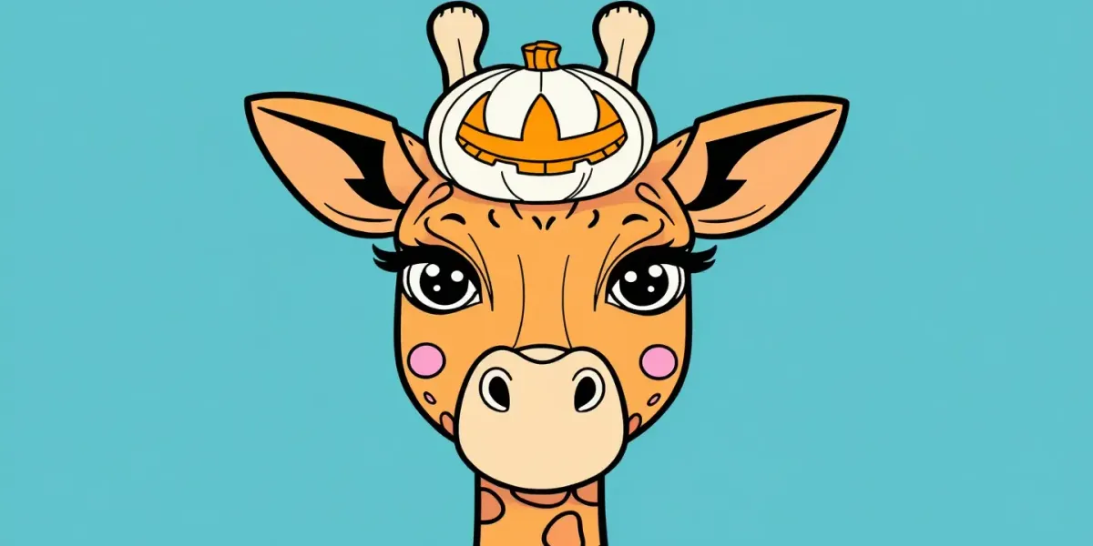 Giraffe Ausmalbild Halloween – Kostenlos zum Drucken!