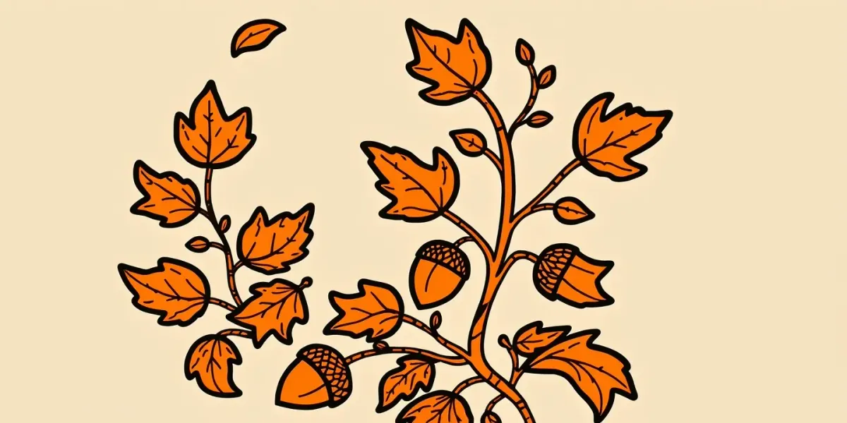 Herbstblätter Ausmalbild – Kostenlos herunterladen!