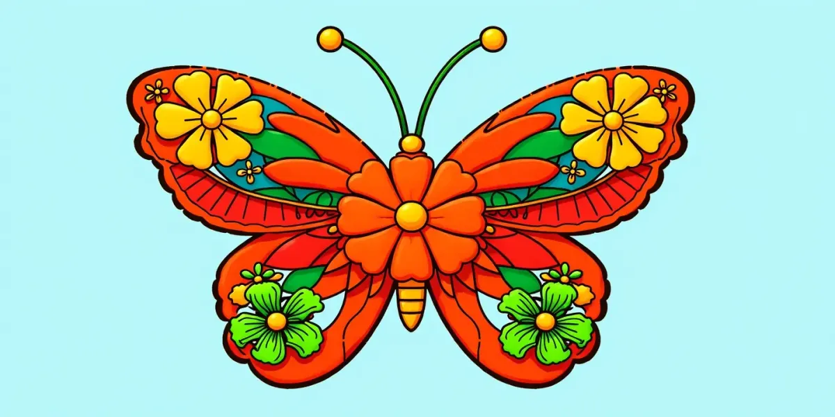 Schmetterlings-Ausmalbild – PDF zum Ausdrucken