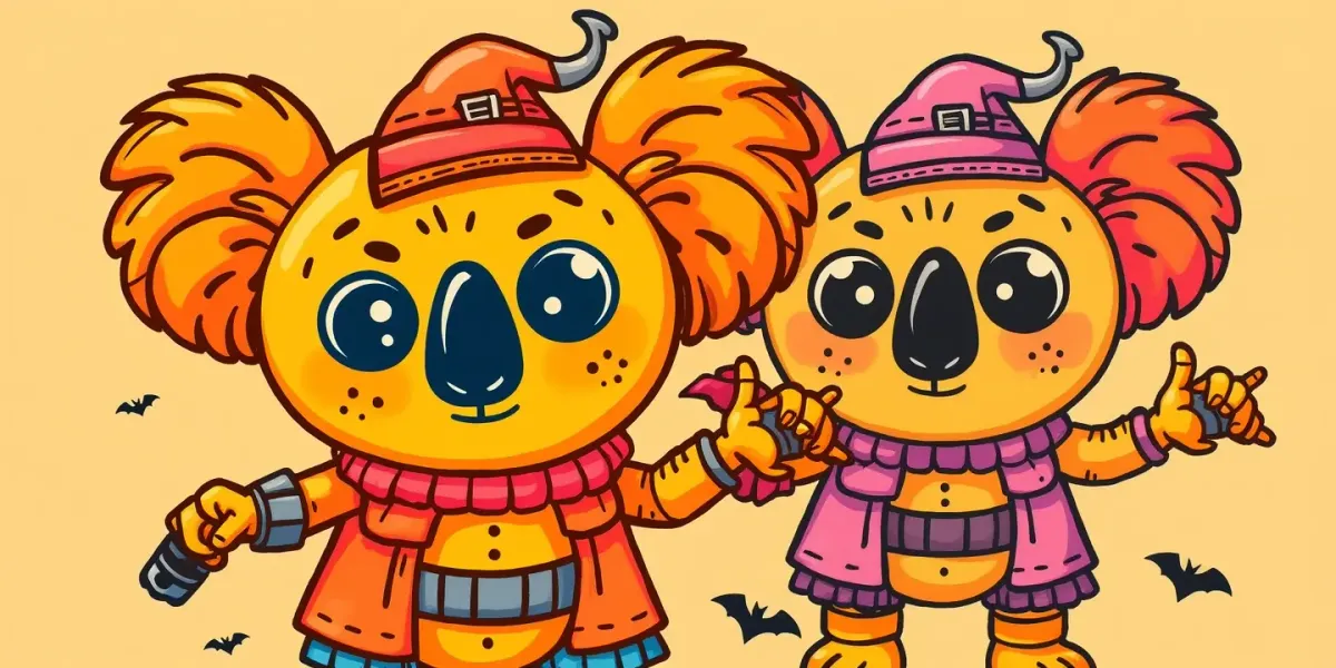 Cute Halloween Zombie Koala Coloring Page - Print and Color!