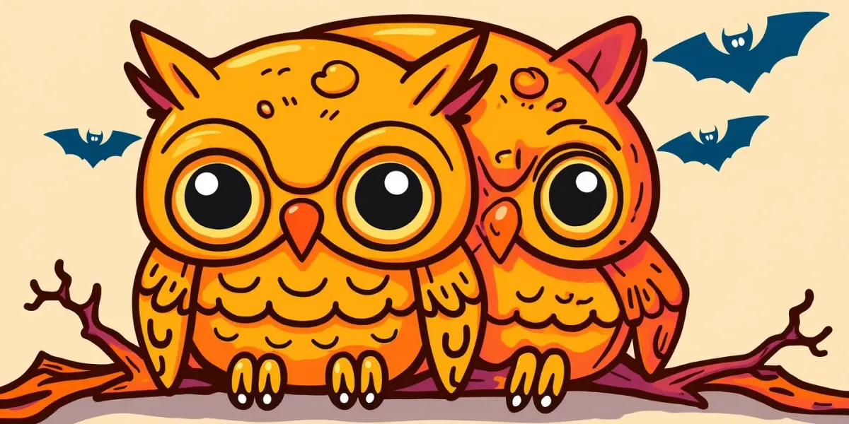 Cute Halloween Zombie Owl Coloring Page - Kostenlos zum Ausdrucken!
