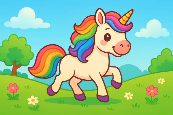 🦄 Ausmalbild: Magisches Einhorn zum Ausdrucken
