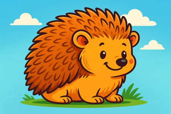 🦔 Ausmalbild: Niedlicher Igel zum Ausdrucken