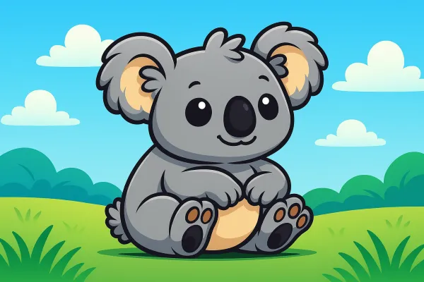 🐨 Ausmalbild: Süßer Koala zum Ausdrucken