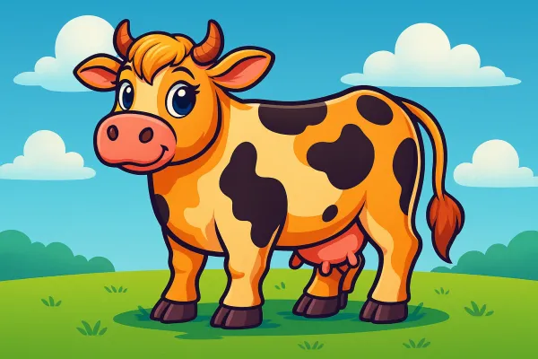 🐄 Ausmalbild: Liebe Kuh zum Ausmalen
