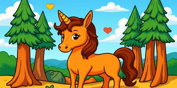 Einhorn im Wald