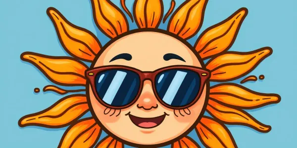 Kostenlose Ausmalbilder: Sonniger Palmenstrand – Ausdruck zum Herunterladen