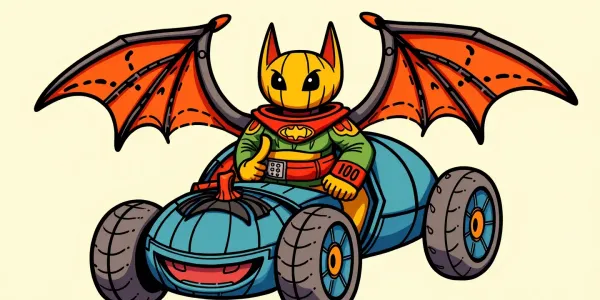 Malvorlage: Batmobil zu Halloween