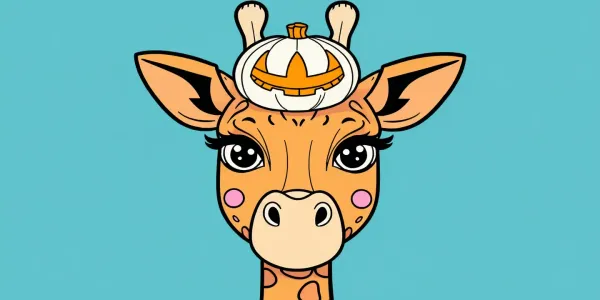 Giraffe Ausmalbild Halloween – Kostenlos zum Drucken!