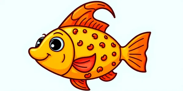 Gruseliger Fisch – Halloween Ausmalbild zum Drucken