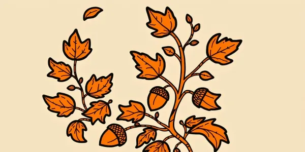 Herbstblätter Ausmalbild – Kostenlos herunterladen!