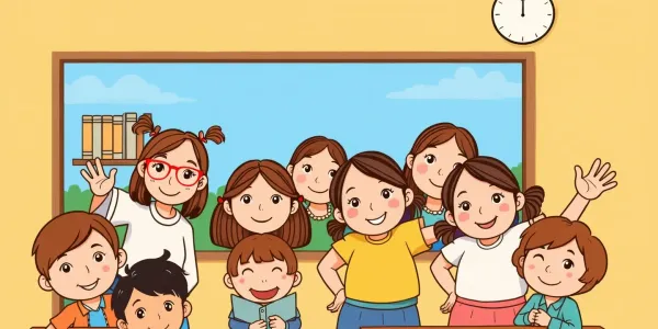 Weltkindertag Thema Bildung: Ausmalbild Klassenzimmer – Kostenlos für Kinder
