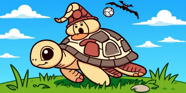 Halloween Ausmalbild: Schildkröte zum Herunterladen