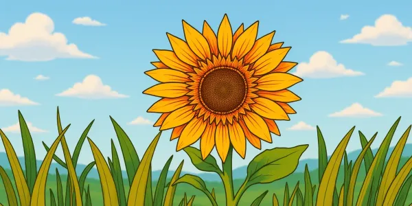 Entdecke dieses wunderschöne, farbenfrohe Ausmalbild der Sonnenblume – perfekt für Kreative!