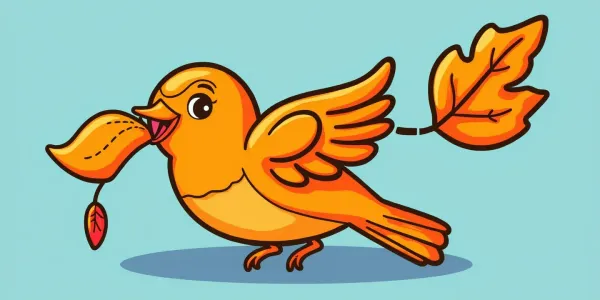 Ein freudiges Vogel-Ausmalbild zum Ausdrucken!