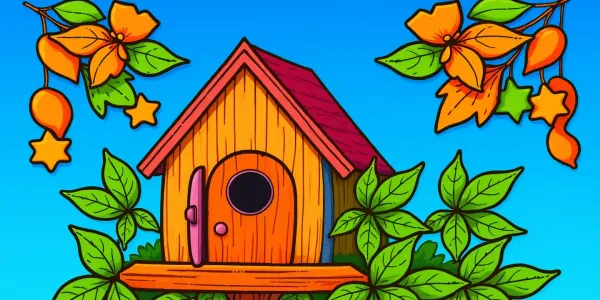 Schönes Vogelhaus Ausmalbild – Kostenlos zum Ausdrucken!