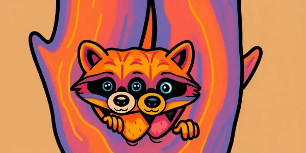 Ausmalbild Waschbär - Entdecke den Wald!