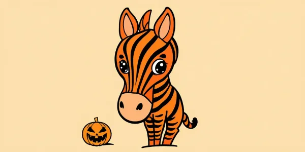 Halloween Zebra Ausmalbild - Kostenlos zum Ausdrucken