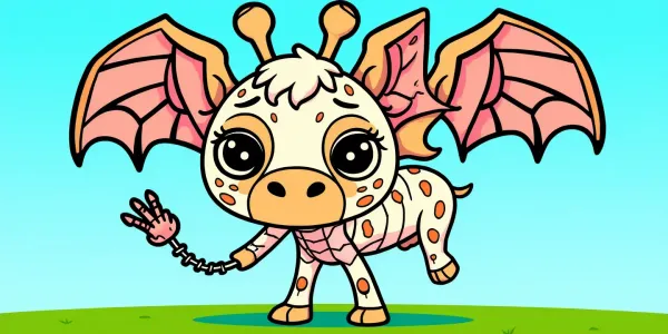 Knetgiraffe – Halloween Ausmalbild