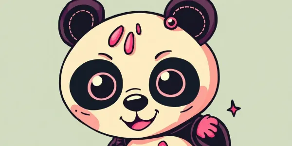 Cute Zombie Panda Halloween Ausmalbild