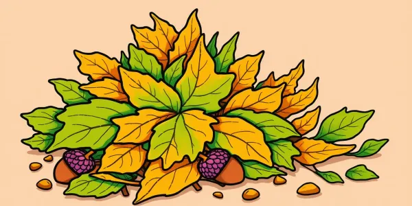 Kostenloses Herbst-Ausmalbild für Groß und Klein