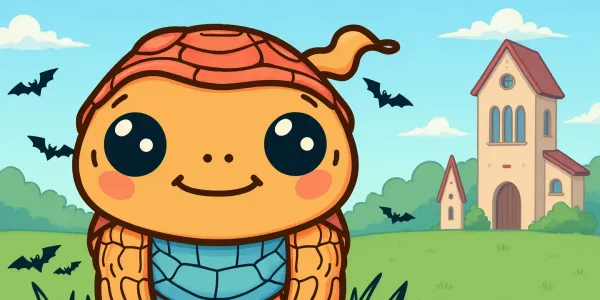 Schattige Halloween-Schildkröte – Ausmalbild für Groß und Klein